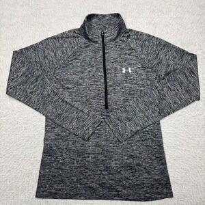 Under Armour Heat Gear 1/2‎ Zip Dark Gray Pullover Track Jacket Women's Size M